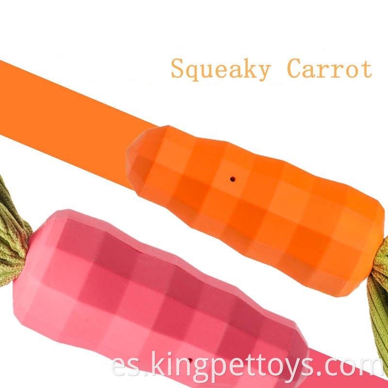 Rubber Carrot Durable Pet Plastic Toy Carrot